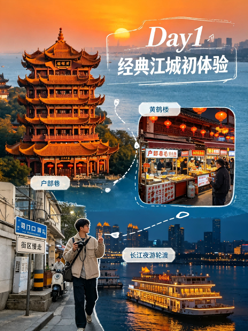 武汉全球通旅行社-武汉三日游 武汉旅游 武汉游玩规划 路线